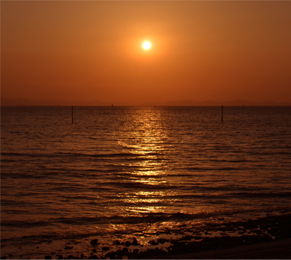 有明海　夕日